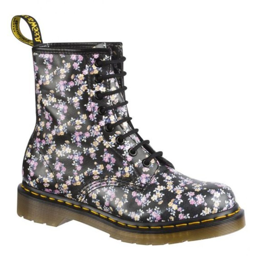 COPY - Dr. Doc Martens Clemency Black Tydee Flower Boots